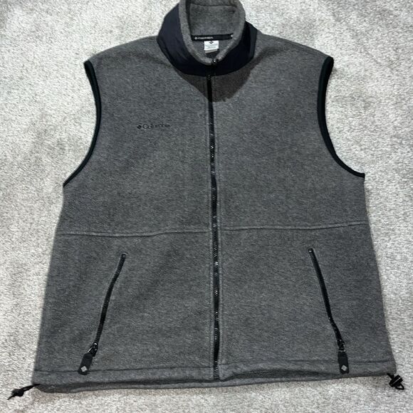 Vintage Columbia Made In Portland Oregon USA Fleece Retro Fleece Jacket Vest L - Picture 1 of 6